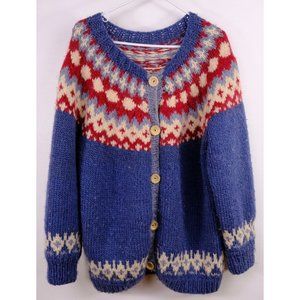 Icelandic Wool Red, White & Blue Sweater SZ XL